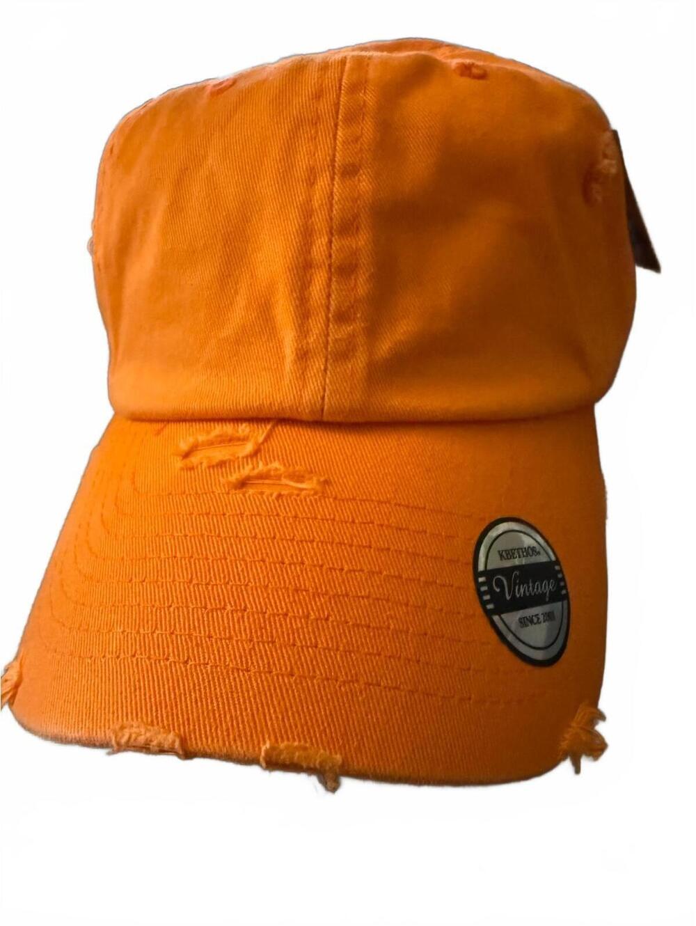 KB Ethos Vintage Orange Distressed Baseball Cap